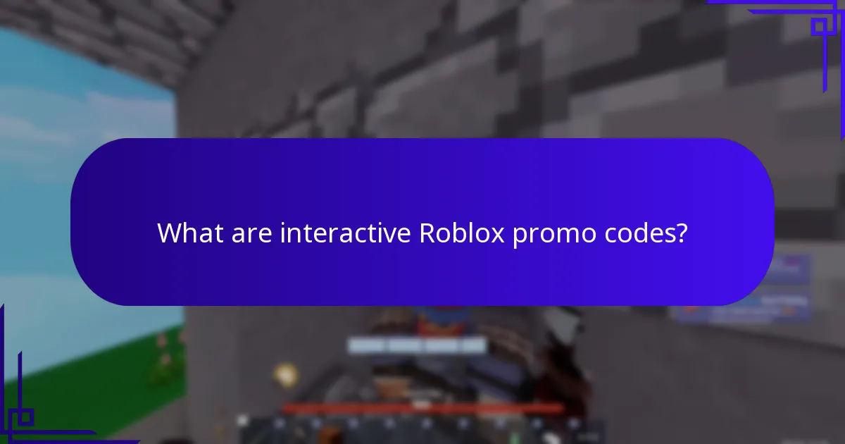 What are interactive Roblox promo codes?