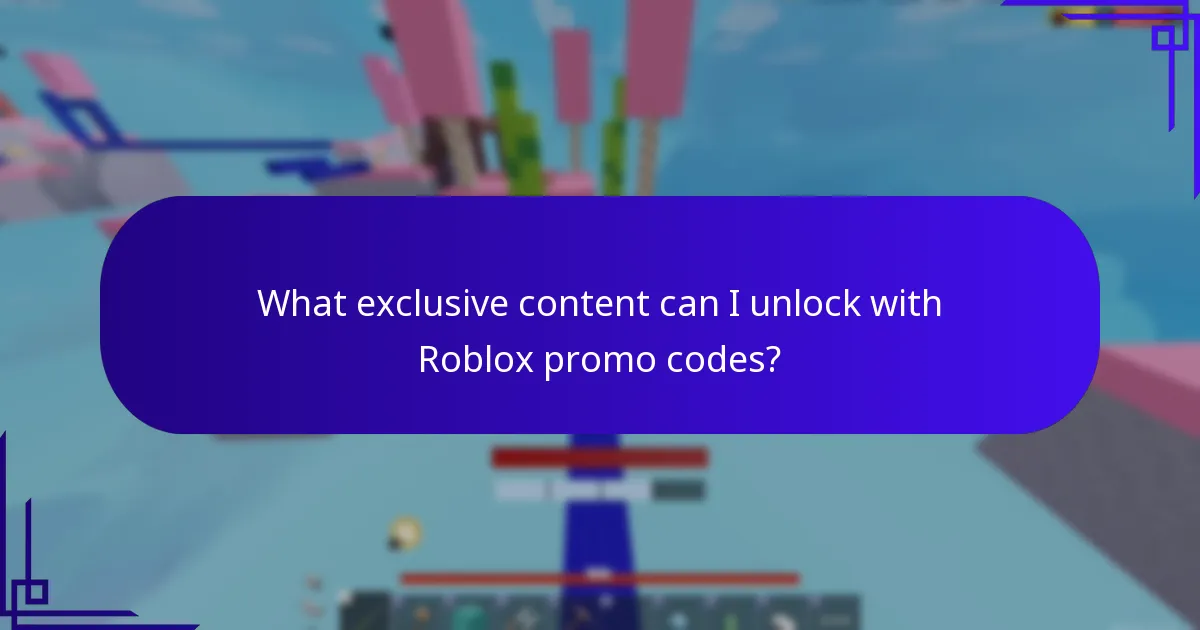 What exclusive content can I unlock with Roblox promo codes?
