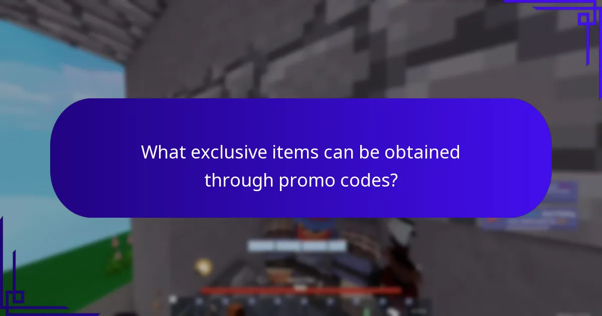 What exclusive items can be obtained through promo codes?
